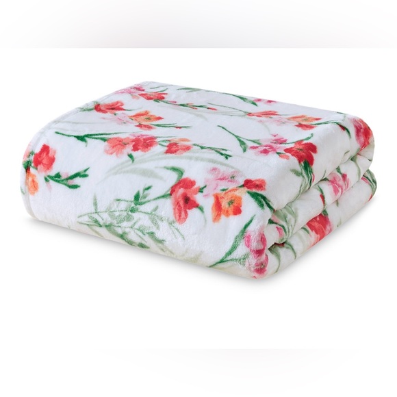 NEW Cozy Plush Printed Throw, 50" x 70" MEADOW PRINT - Picture 2 of 5